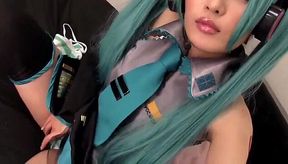 Japanese cosplay babe gets anal punishment