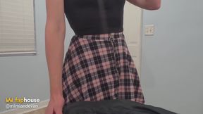 Goth Step Sis Lap Dance and Cum Shot During Missionary