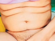 Crossdresser slap her tiny ball and micro penis while fuck in ass