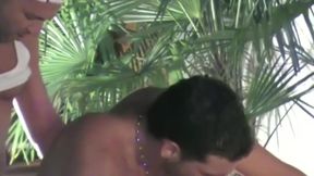 Enzo Rimenez used by Arab with XXL cock in the garden during the night