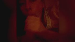 night time blowjob cum drop