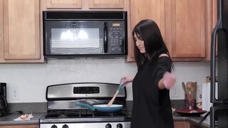 Cooking dinner can be way harder with a dick in your ass