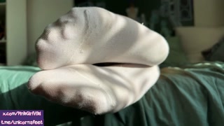 Voice JOI ASMR with perfect white socks by Blond Goddess
