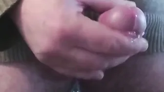 Amateur Bear Edging His Thick Cock Until He Leaks Precum