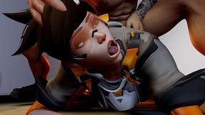 hanzo riders tracer s ass hard - overwatch parody
