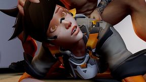 hanzo riders tracer s ass hard - overwatch parody
