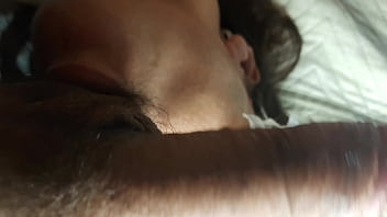 Amateur hotwife gags on huge cock