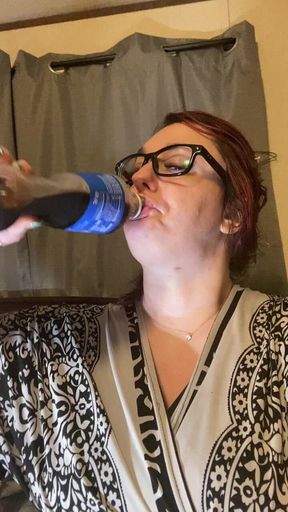 Chugging a Cola - Sexy Sequel with Close Ups! Lots of Sounds! Second Episode