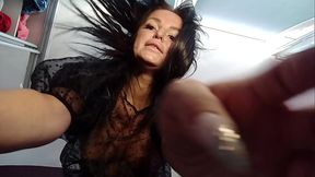 Brunette MILF gets her face drilled hard while getting her tight pussy licked and ass drilled rough