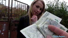 Cute blonde office lady gets fucked hard for some hard cash and employment opportunities