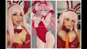Zero Two Bunny Cosplay Dirty Talk Joi Jerk Off Instructions Sexy Girl Playing