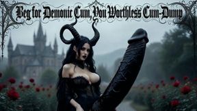 Beg for Demonic Cum, You Worthless Cum-Dump