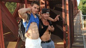 Two Playful Euro Twinks Get Wild with Deep Outdoor Anal - Out In Public