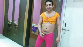 Sweet sissy crossdresser femboy Sweet Lollipop in a sexy top and tights.
