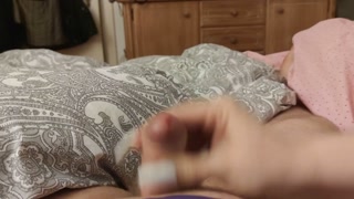 I get all the cum out of him with my long white nails *cum eruption*