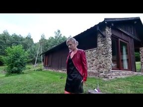 Outdoor Anal Fuck with a Big Rubber Dildo - Medium Resolution