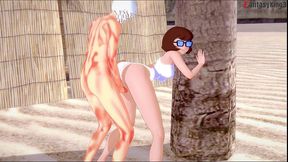 velma fucked on the beach - red - scooby doo - full & pov movie on sheer & ptrn: fantasyking3