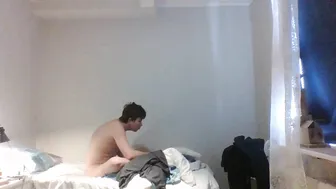 Twink solo handjob with self facial cumshot