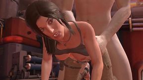 lara croft and the giant cock