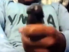 Str8 Guy Stroking his BBC to Porn ( Double Cum )