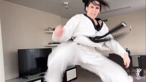 ziva fey - taekwondo tko feet femdom
