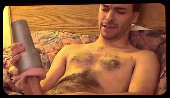 Hairy Stud Gets Passionate with Pocket Pussy Solo Masturbation