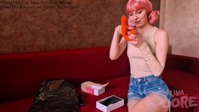 Lina Moore has a solo playtime with a toy - Orgasms from Vibrator & Clit Licker!