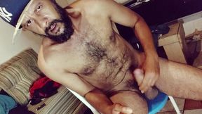hairy guy smoking