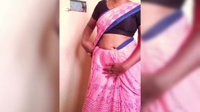 Ammu Dress Change Nighty to Saree Big Tits Ammus Boobs Show