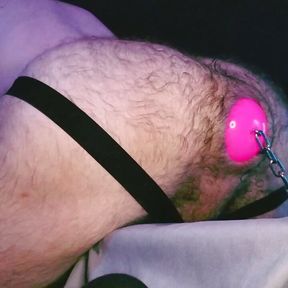 Hairy bubble butt teased and wrecked with huge toys