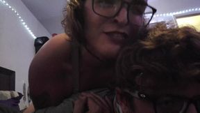 Sissy spouse taking it rock hard from super-cute gorgeous Tgirl