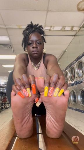 Laundromat Foot Play by GoddessMonay