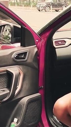 Stranger Car Tyre Squirt, Road Side Pussy Finger and Squirt and Ass Spank
