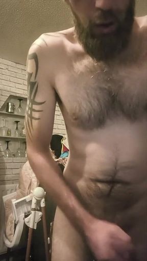 Wanking My Big Hard Dick and Smoking a Cigarette