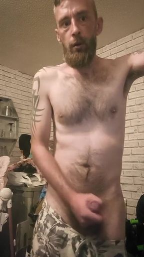 Wanking My Big Hard Dick and Smoking a Cigarette