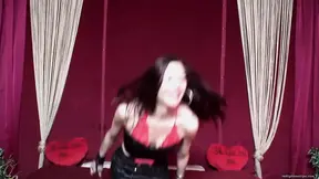 Skinny brunette gets fat cock surprise in doggy style