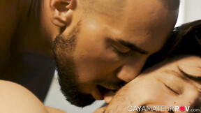 Shaved head Tayler Tash buried his huge dick into the hungry hole of hot Drew Di