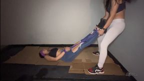 First kiss with bondage from the goddess Sophie Smith. Part 4