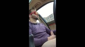 Big-Cock Hunks Play in the Car