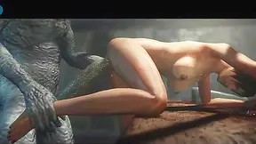 Ada Wong Ravaged by Zombie Monsters Tongue Cock in Hot Hentai Horror