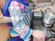 Desi Step-Aunty Fucked By Nephew in Kitchen Step-Aunty Scolding To Nephew Clear Dirty Hindi Talking