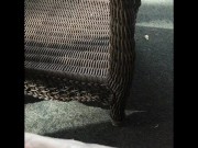 Masturbating for my neighbor. He kept trying not to watch