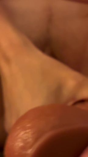 Horny slut fucks herself with huge dildo, fingers, cums and cums   Clip 1