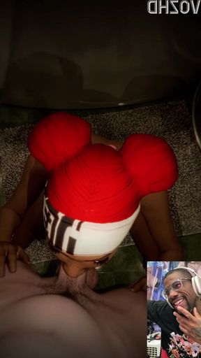 Beautiful Ebony Apex Legends Cock Lover Deepthroats a Nice Hard Meat Piece Like a True Slut