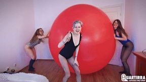 C138 Huge balloon squeezing game - 1080p