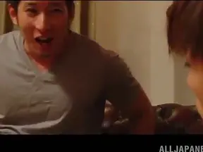 Eri Hosaka Toys Herself Before Getting Fucked Hard By Two Guys