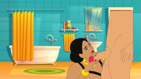 My milf stepsister sucked my big dick.