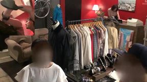 Hot public encounter in Japanese fashion store Tsubasa Hachino