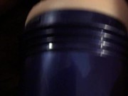 MY COCK MELTING FROZEN CUM AND FAPPING INSIDE CONDOM
