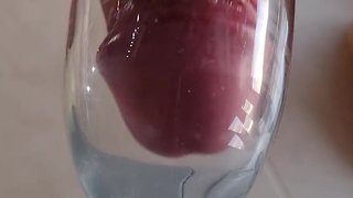 Merry christmas: a simulated deep throat and huge cum load